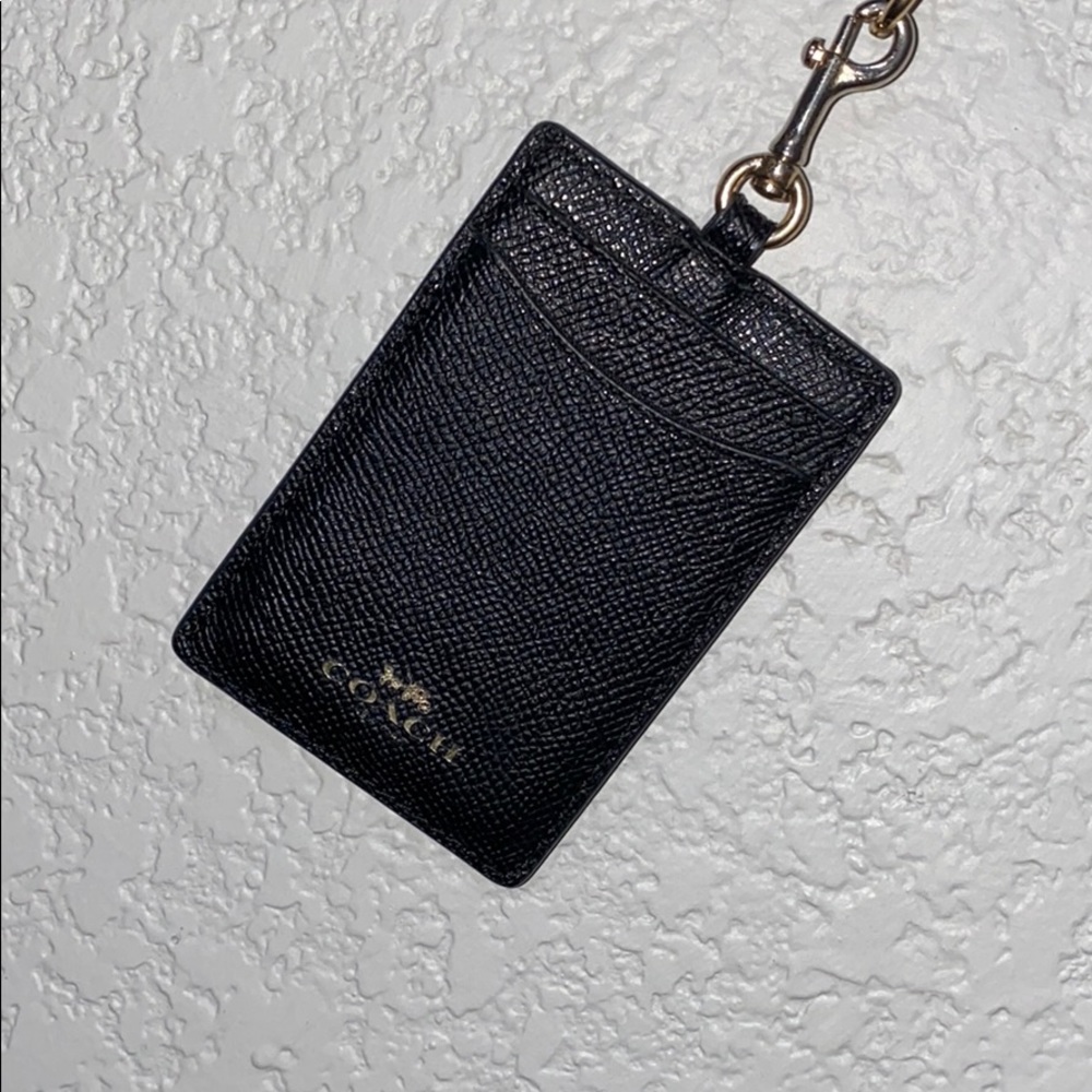 COACH lanyard and cardholder